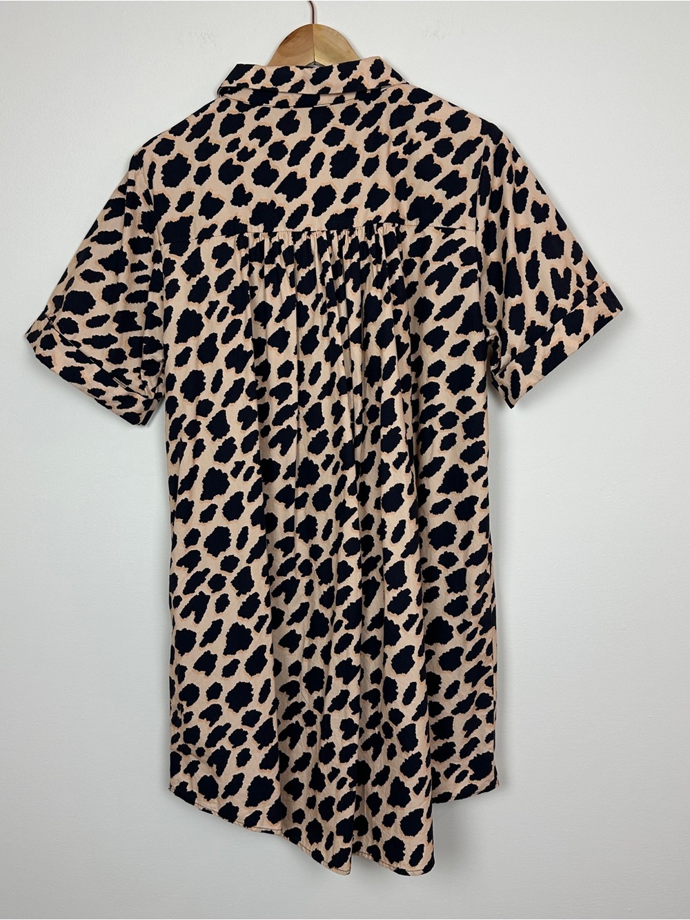 SSYS Poplin Leopard Mini Dress Sz L - Picture 3 of 7